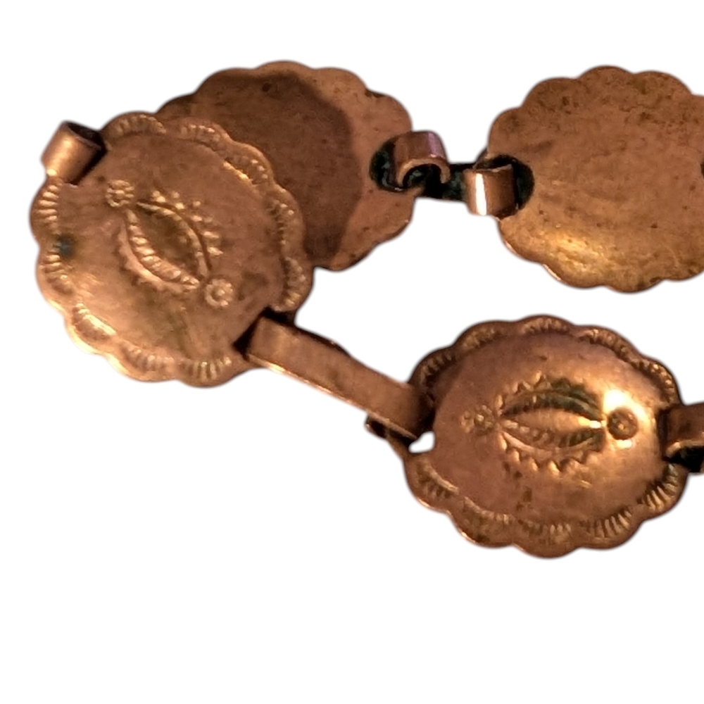 Vintage Solid Copper Western Native American Conc… - image 3